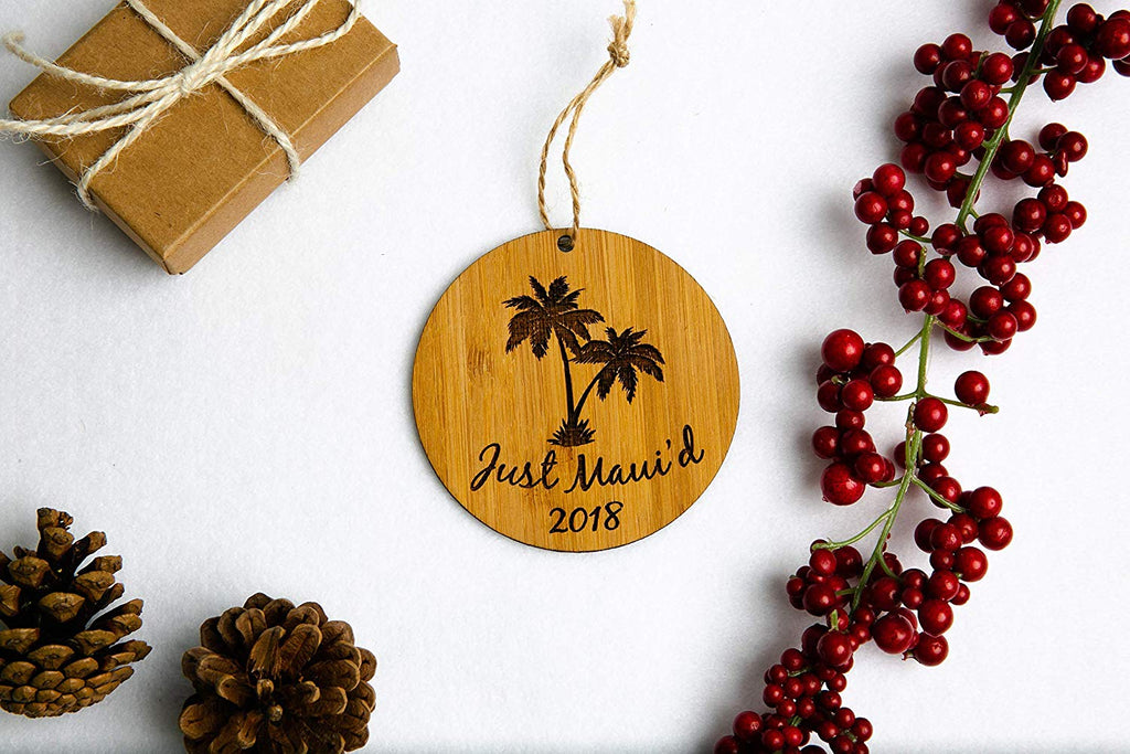 Palm Trees Just Maui'd Christmas Ornament - Cades and Birch 