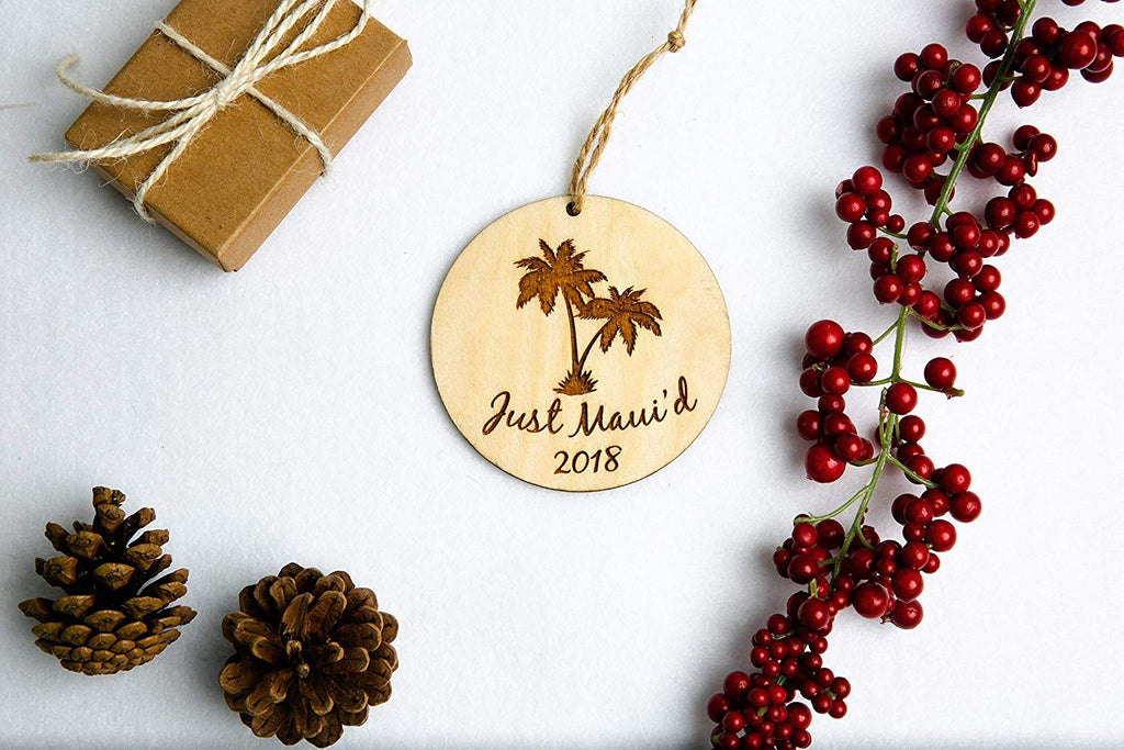 Palm Trees Just Maui'd Christmas Ornament - Cades and Birch 
