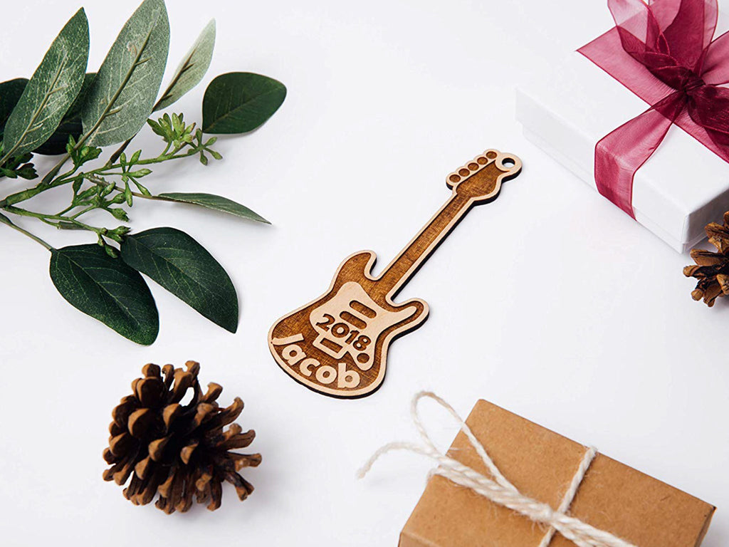 Personalized Electric Guitar Christmas Ornament