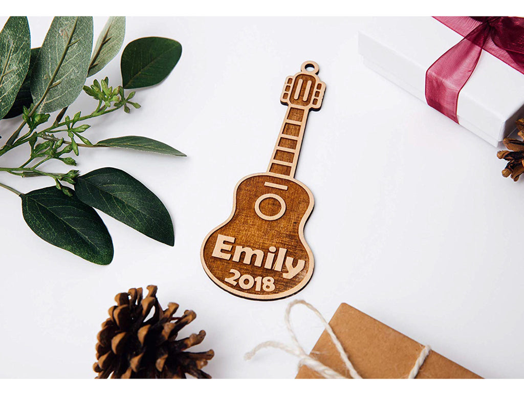 Personalized Acoustic Guitar for Christmas Ornament