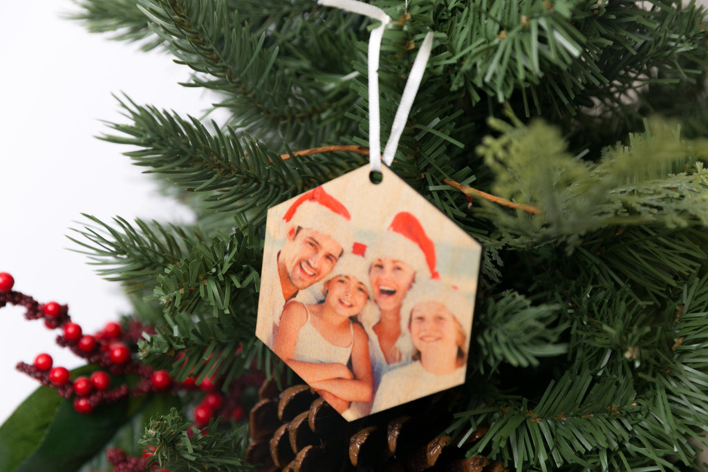A Savior is Born - Personalized Photo Holiday Pop Out Card and Christmas Ornament - Cades and Birch 