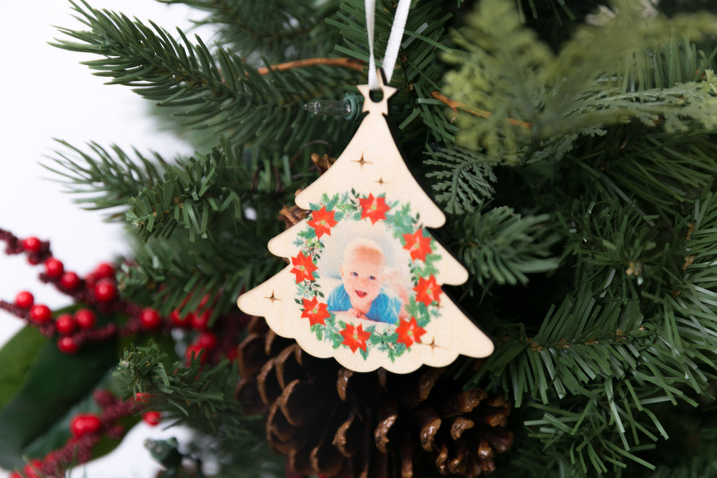 Christmas Tree - Personalized Photo Holiday Pop Out Card and Christmas Ornament - Cades and Birch 