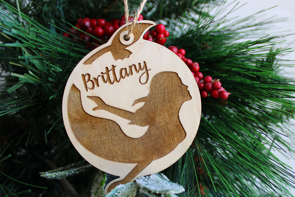 Mermaid Christmas Personalized Ornament - Cades and Birch 