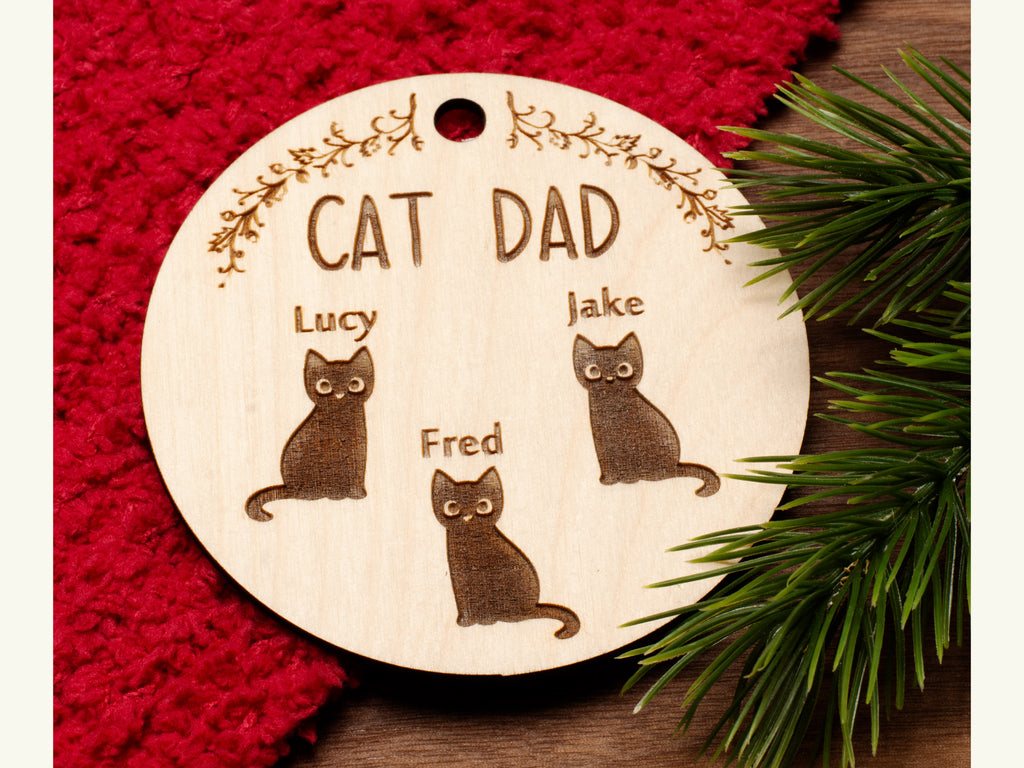 Cat Dad / Cat Mom - Kitty Family Christmas Ornament