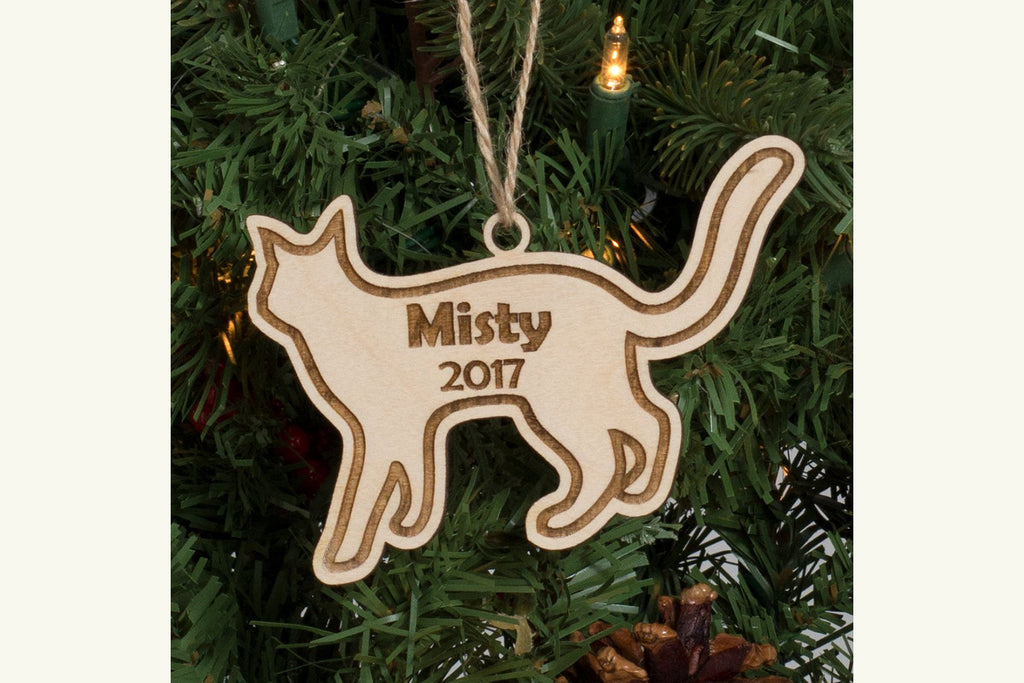 Kitty Cat - Personalized Pet Christmas Ornament - Cades and Birch 