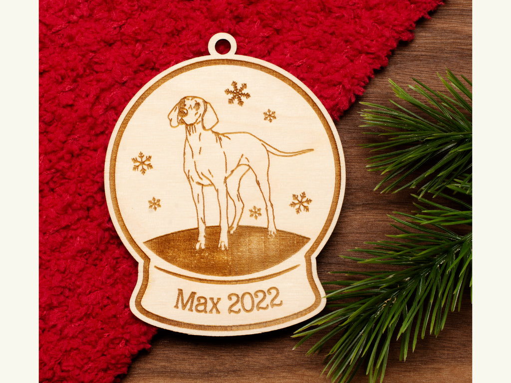 Dog Snowglobe Christmas Ornament, Multiple Breed