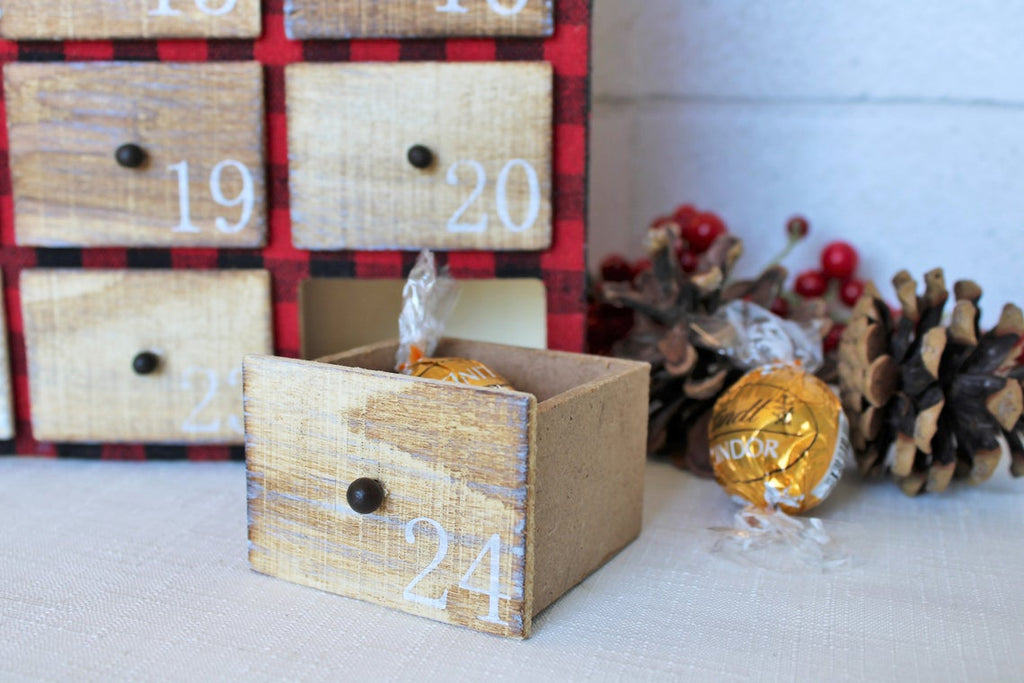Advent Calendar House Christmas Countdown - Personalized Wood Name - Cades and Birch 
